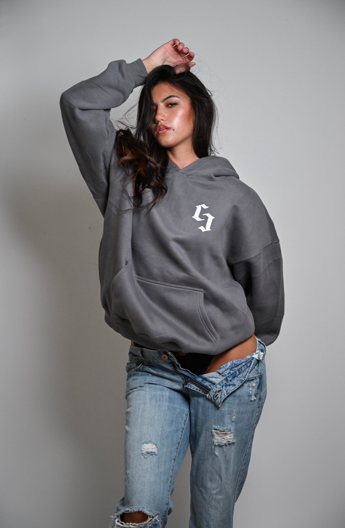 GREY FILM CREW HOODIE